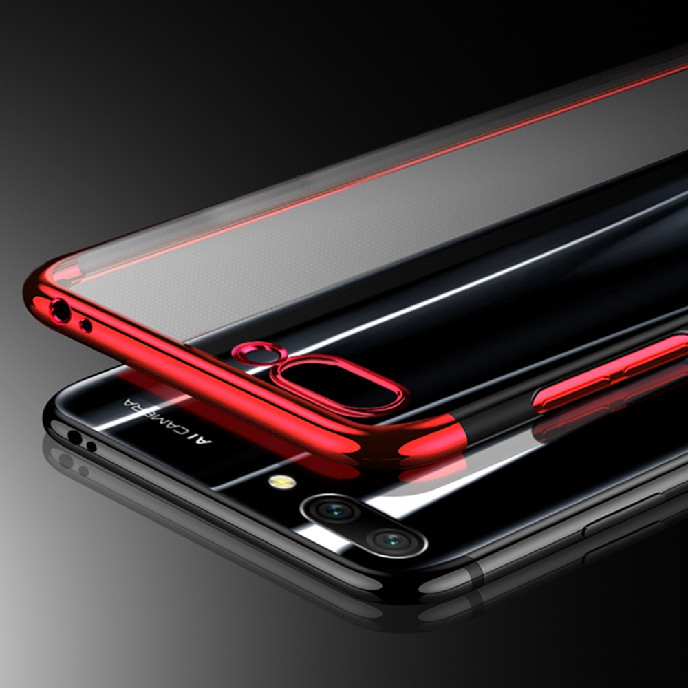 Soft TPU Transparent Plating Frame Shockproof Case for Huawei Honor 10