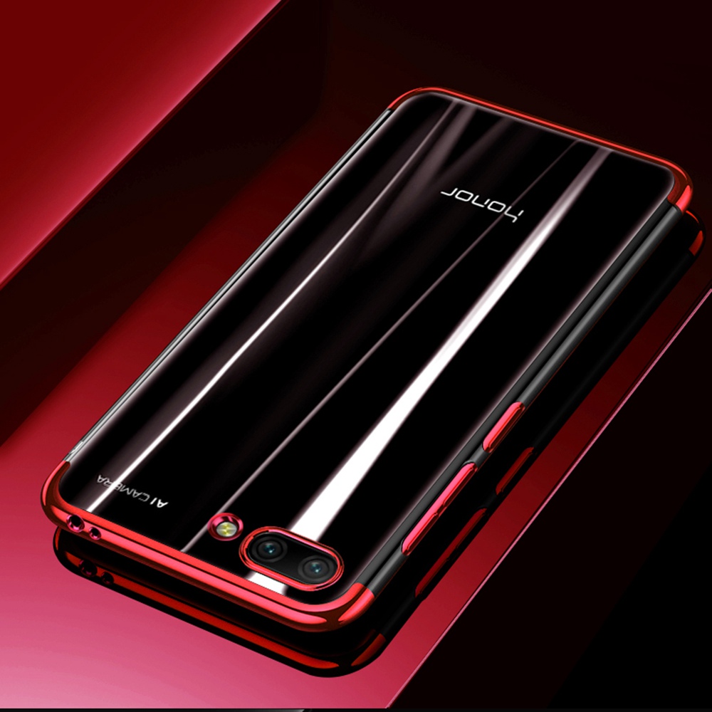 Soft TPU Transparent Plating Frame Shockproof Case for Huawei Honor 10