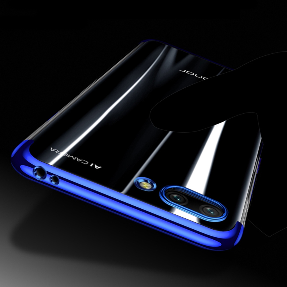 Soft TPU Transparent Plating Frame Shockproof Case for Huawei Honor 10