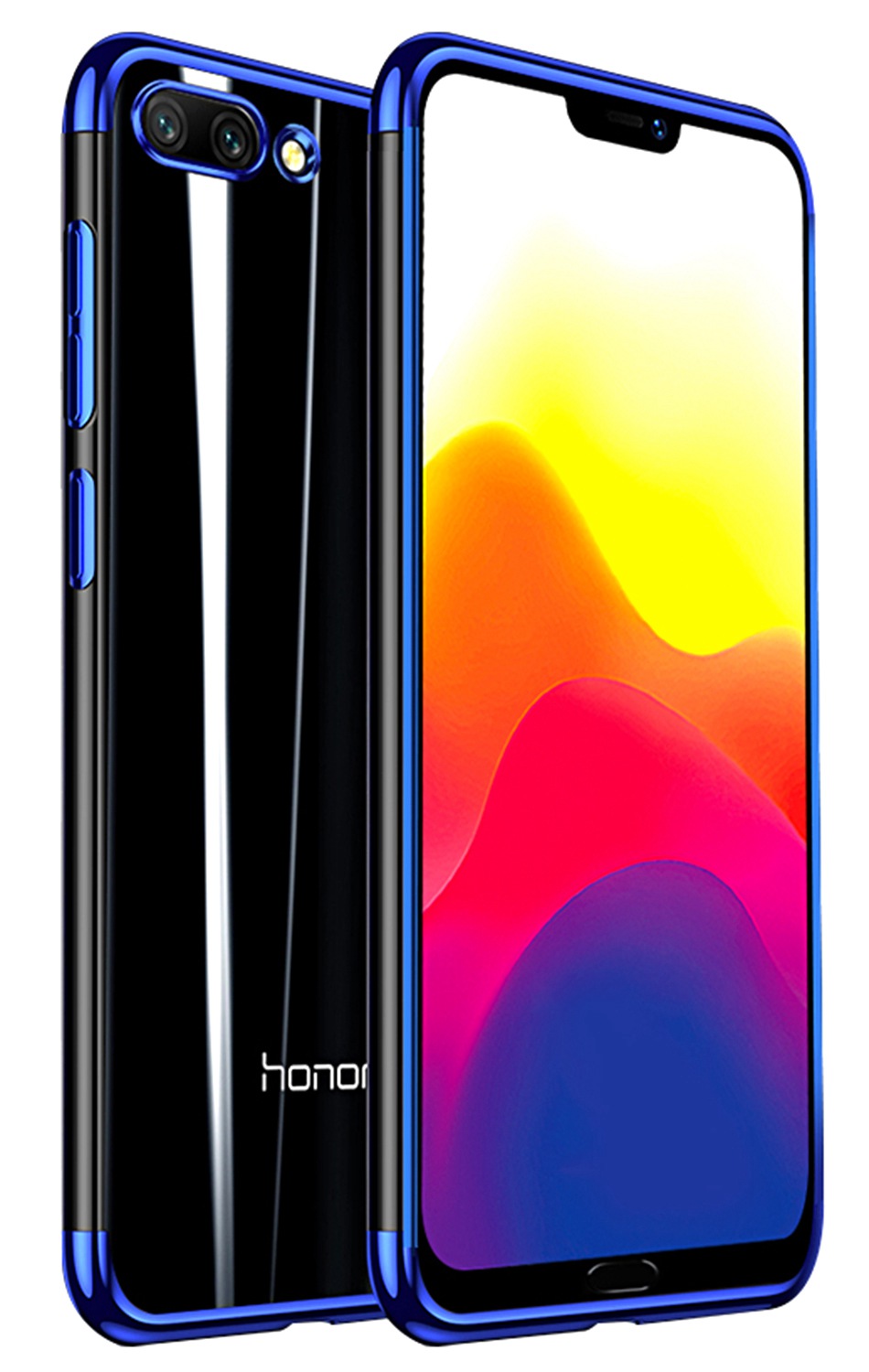 Soft TPU Transparent Plating Frame Shockproof Case for Huawei Honor 10