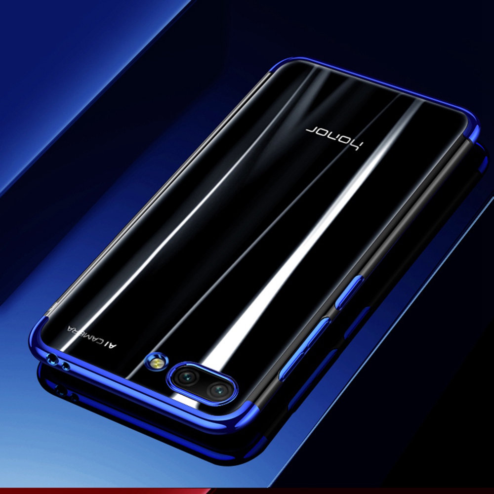 Soft TPU Transparent Plating Frame Shockproof Case for Huawei Honor 10