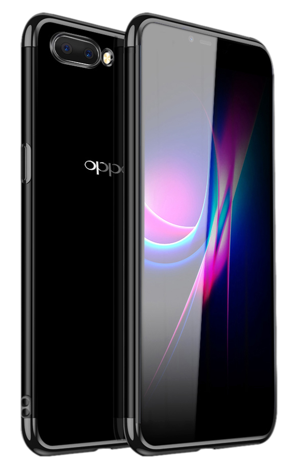 Soft TPU Transparent Plating Frame Shockproof Case for OPPO A5