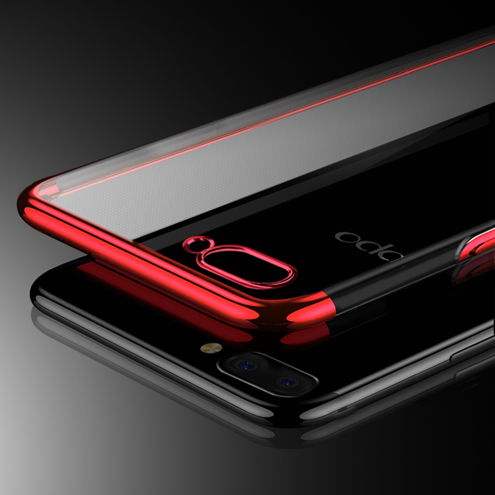 Soft TPU Transparent Plating Frame Shockproof Case for OPPO A5