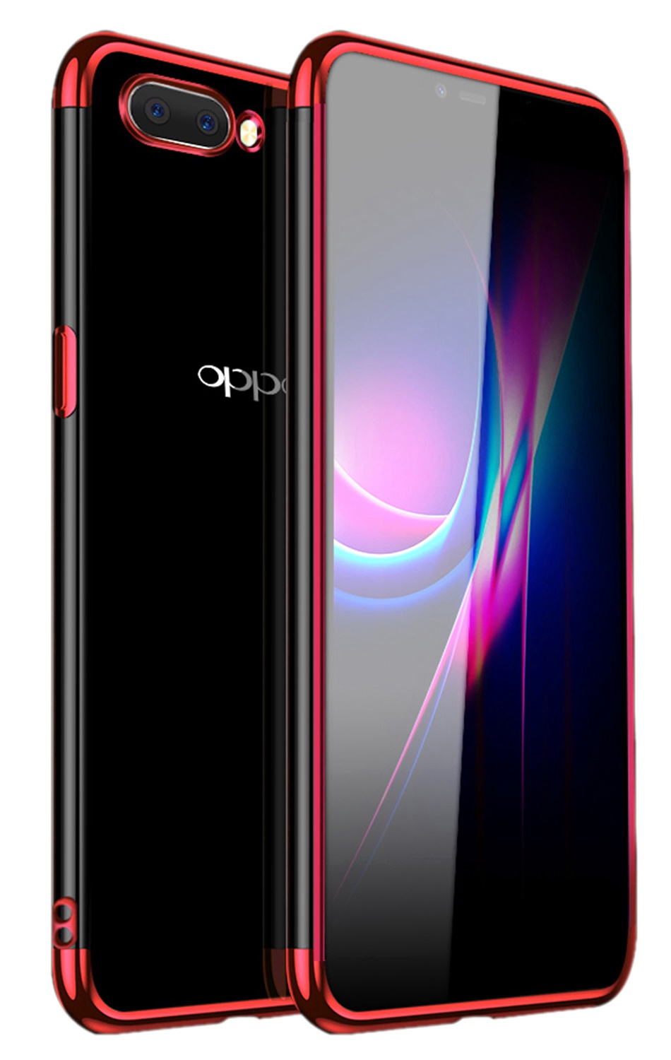 Soft TPU Transparent Plating Frame Shockproof Case for OPPO A5