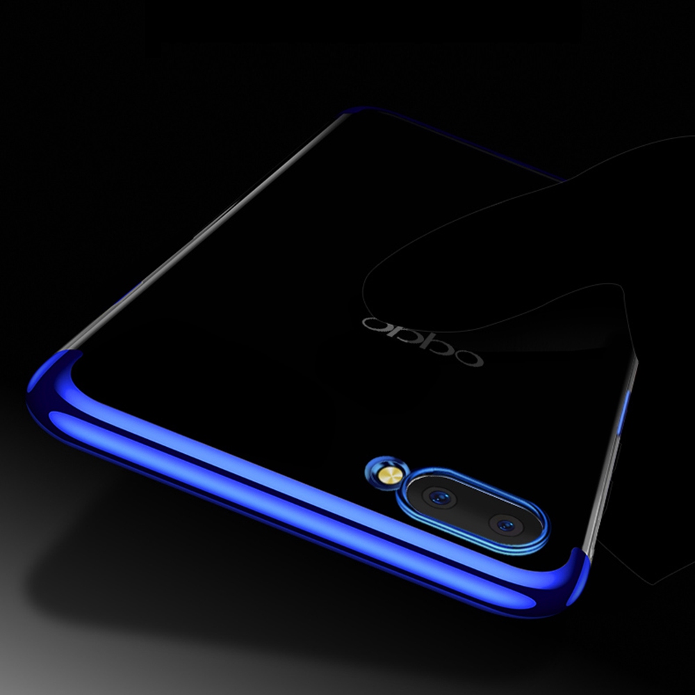 Soft TPU Transparent Plating Frame Shockproof Case for OPPO A5