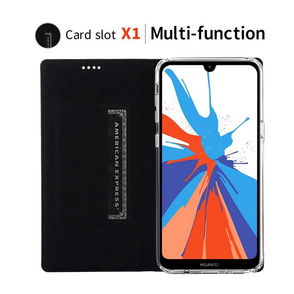 Huawei P Smart Case,Slim Premium Leather Flip Cover with Kickstand Card Slot Magnetic Closed