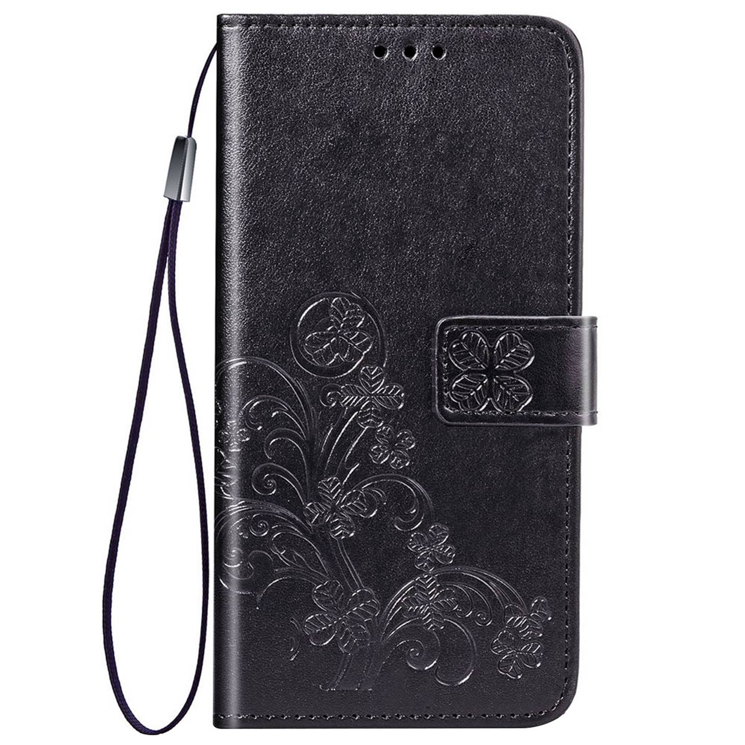 Samsung Galaxy J4+ Case,Premium PU Leather Flip Wallet Cover Shell with Folding Kickstand