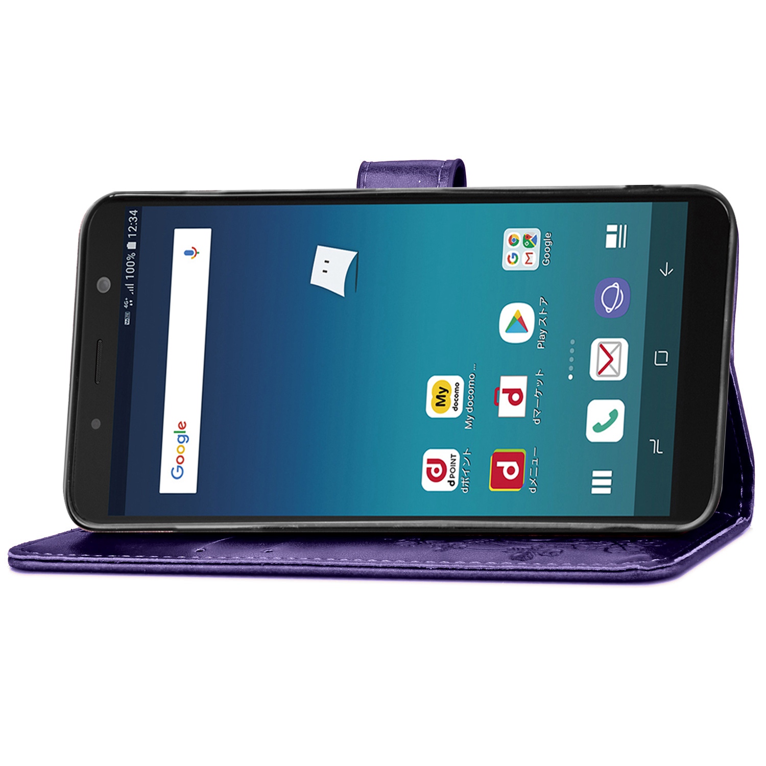 Samsung Galaxy J4+ Case,Premium PU Leather Flip Wallet Cover Shell with Folding Kickstand