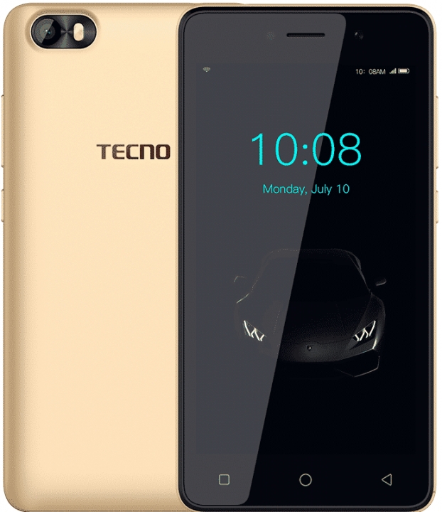 TECNO F2 SMARTPHONE: 5.0"- 8GB ROM- 5MP- ANDROID 7.0 - Gold