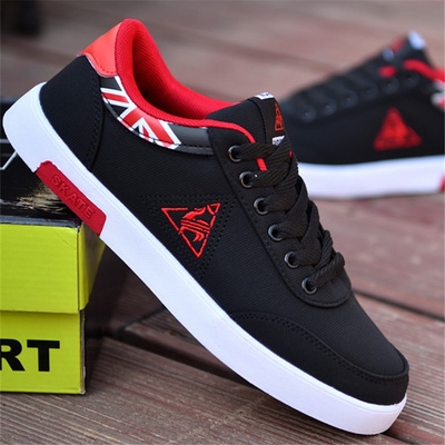 black and red casual shoes