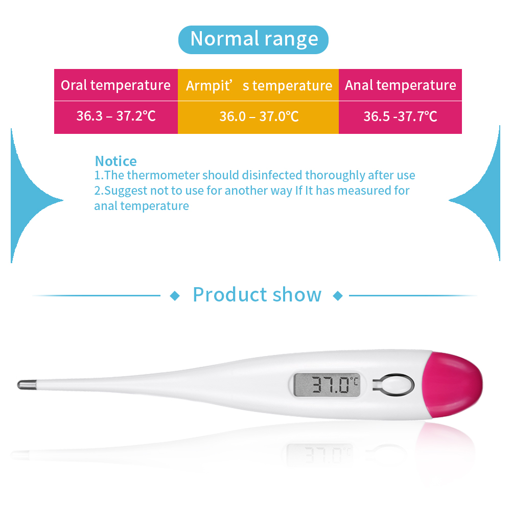 Ready Stock Electronic thermometer Digital LCD Thermometer Fever Thermometer  for Child/Adult/Baby