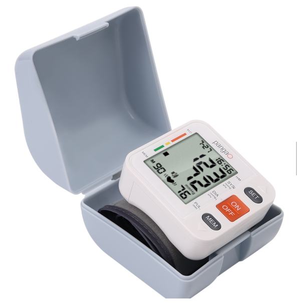 Orange backlight Wrist Digital Blood Pressure Monitor Watch Automatic Sphygmomanometer  Pulse Rate Heart Beat Rate Meter  USB rechargeable battery