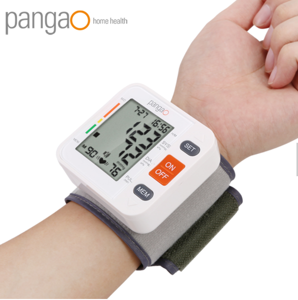 Orange backlight Wrist Digital Blood Pressure Monitor Watch Automatic Sphygmomanometer  Pulse Rate Heart Beat Rate Meter  USB rechargeable battery