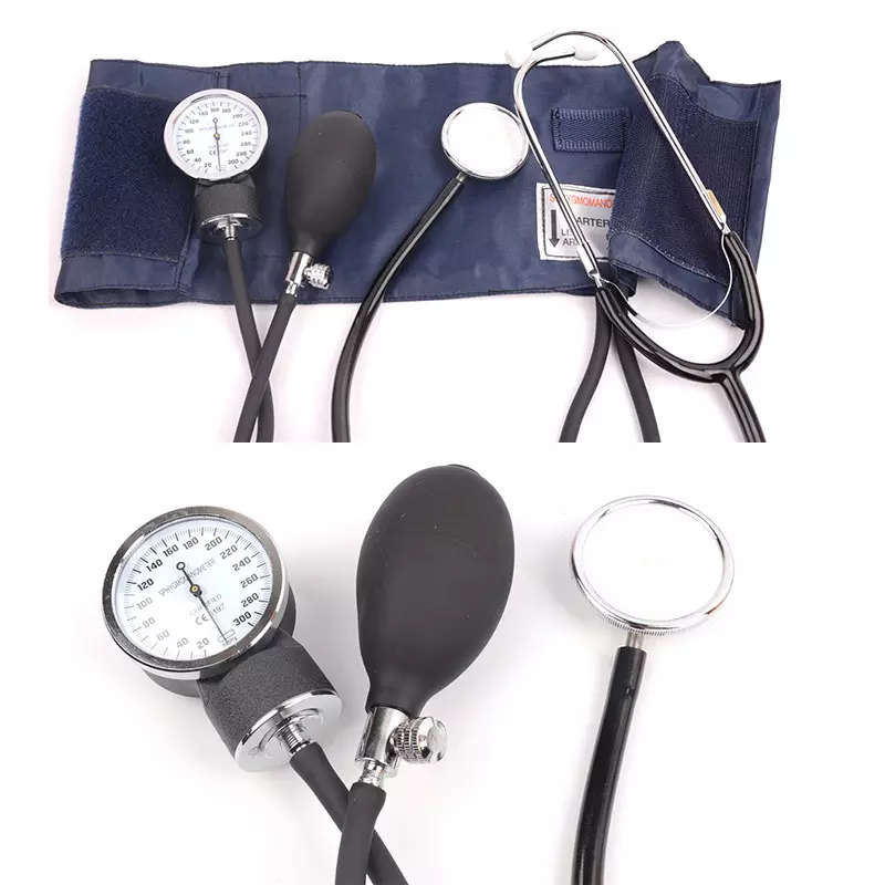 Medical Sphygmomanometer Aneroid Manual Arm Blood Pressure Monitor Aneroid Sphygmomanometer With Cuff Stethoscope
