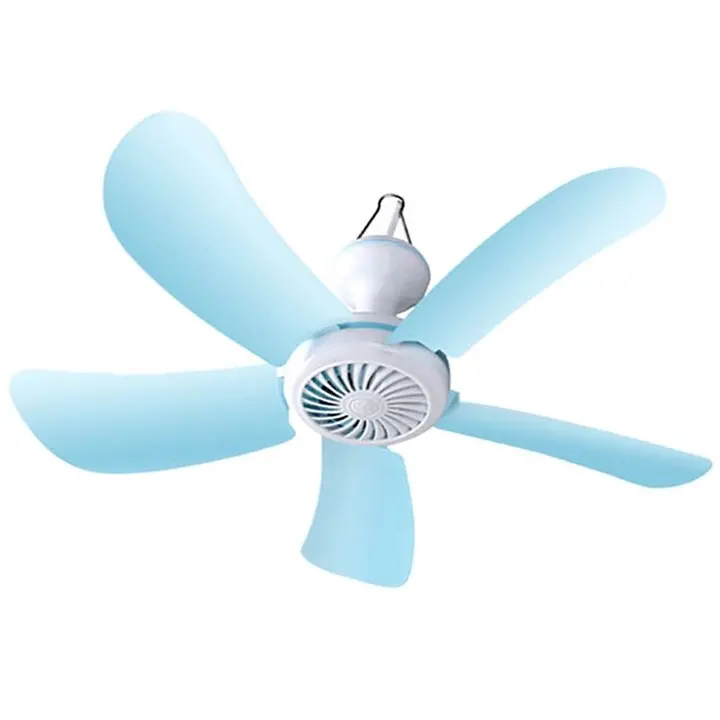Mini Silent Five-leaf Ceiling Fan BLUE
