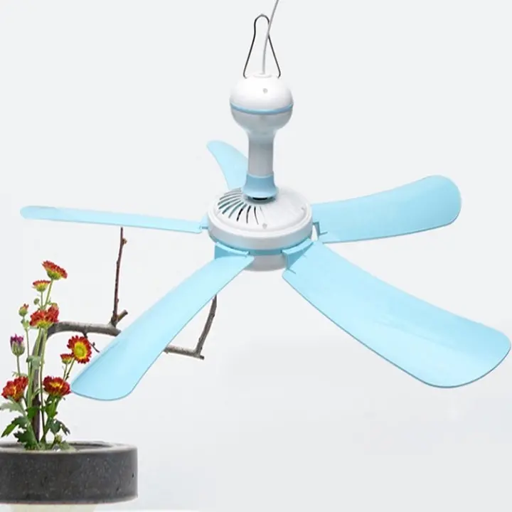Mini Silent Five-leaf Ceiling Fan BLUE