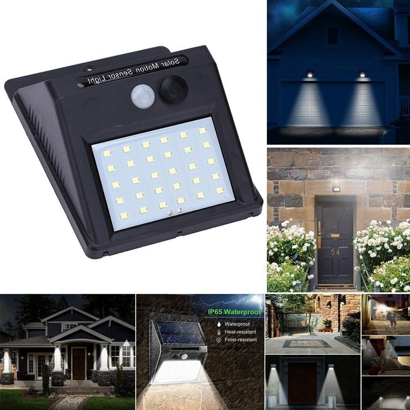 5pcs/set —— 30 LED Solar Powered Wall Light Motion Sensor Outdoor Security Yard Wall Waterproof Lamps