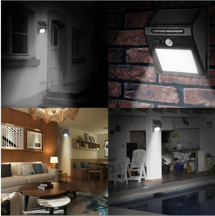 30LED Solar Power Wall Light Outdoor Waterproof Energy Saving Yard Path Home Garden Security Lamp black 124mm 0.65w