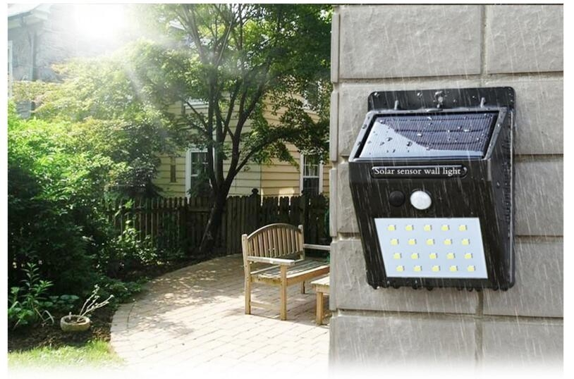 30LED Solar Power Wall Light Outdoor Waterproof Energy Saving Yard Path Home Garden Security Lamp black 124mm 0.65w