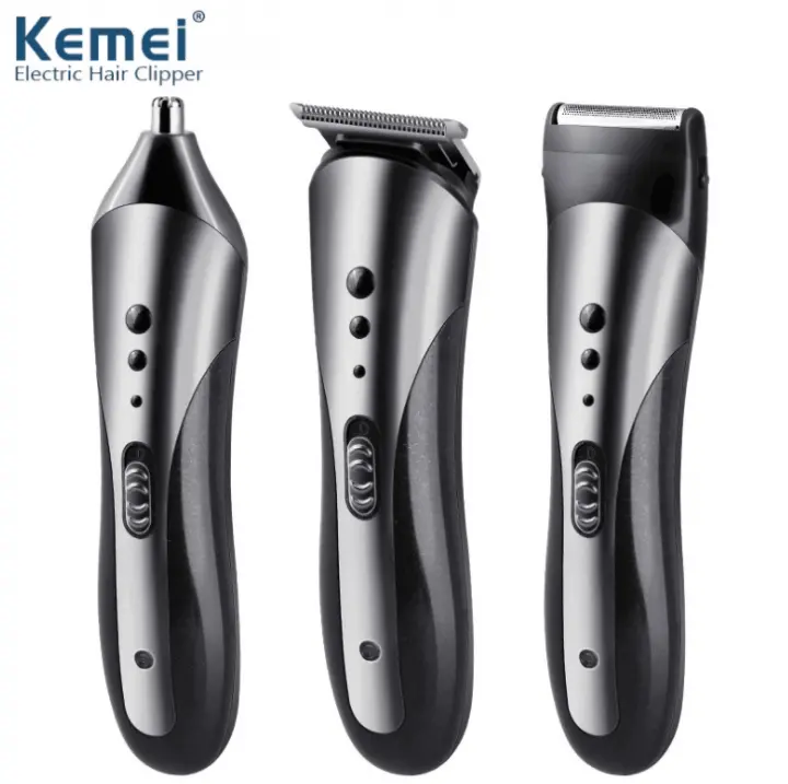 Orginal 3 in1 Rechargable Ear Nose Electric Shaver Beard Face Eyebrows Shaving Nose Hair Safe Shaver