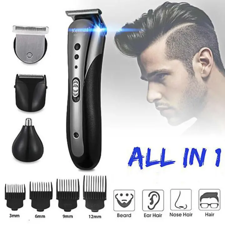 Orginal 3 in1 Rechargable Ear Nose Electric Shaver Beard Face Eyebrows Shaving Nose Hair Safe Shaver