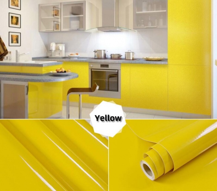 DIY Decorative Film Wardrobe Kitchen Cabinets Waterproof Wall Stickers PVC Self Adhesive Wallpaper