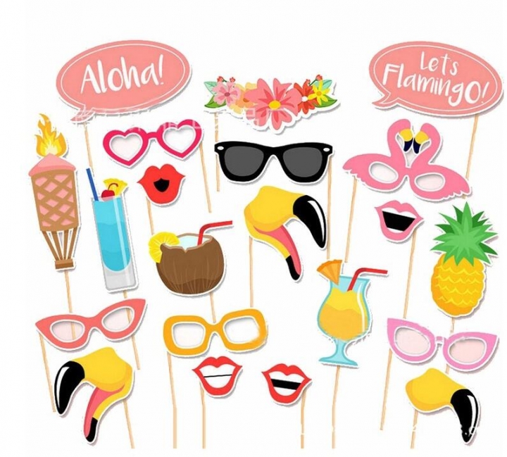 21PCS Funny Photo Booth Props Hat Mustache On A Stick Wedding Favors Birthday Party Decoration