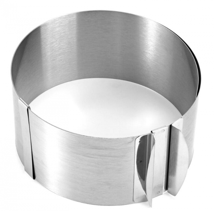 Retractable Stainless Steel Circle Mousse Ring  Set Size Shape Adjustable Bakeware Fondant Cake Mold