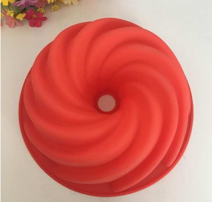 WALFOS Food Grade  Swirl Shape Silicone Butter Cake Mould Baking form Tool Bakery baking dish