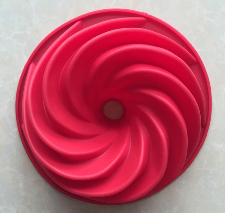 WALFOS Food Grade  Swirl Shape Silicone Butter Cake Mould Baking form Tool Bakery baking dish