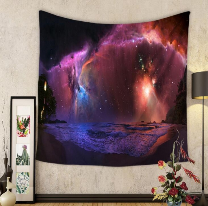 Galaxy Hanging Wall Tapestry Hippie Retro Home Decor Yoga Beach Towel 150x130cm/200x150cm