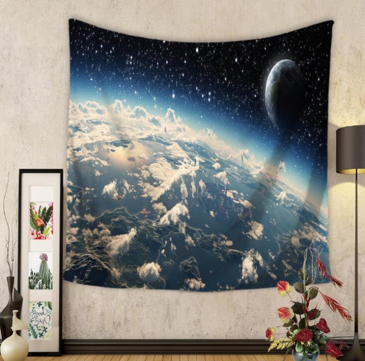 150x130CM Galaxy Hanging Wall Hippie Retro Tapestry Home Decor Yoga Beach Towel
