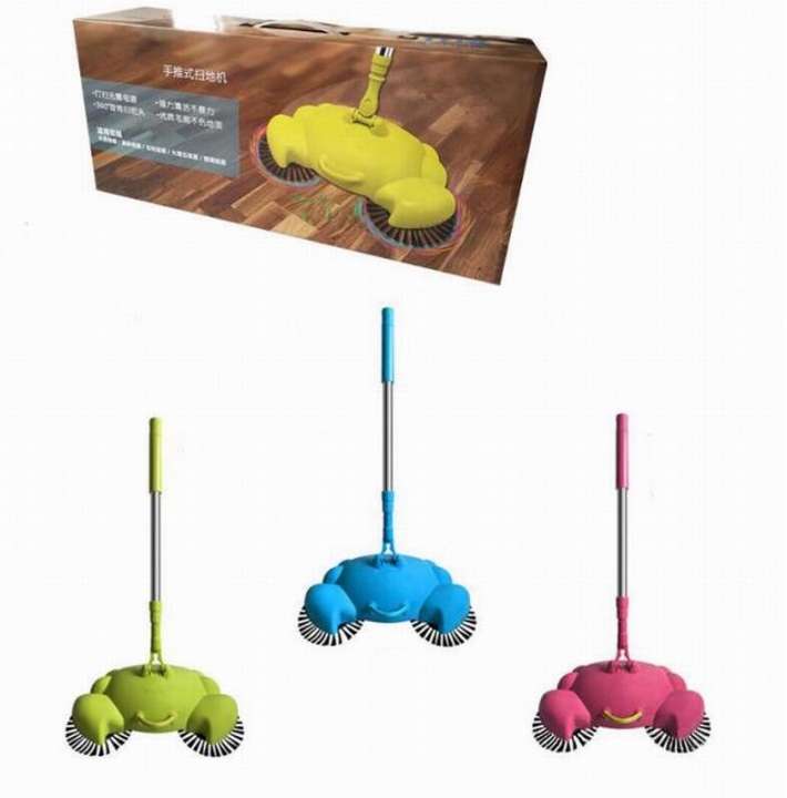 Sweeping Machine Push Type Magic Broom Dustpan Handle Household Cleaning Package Hand Push Sweeper