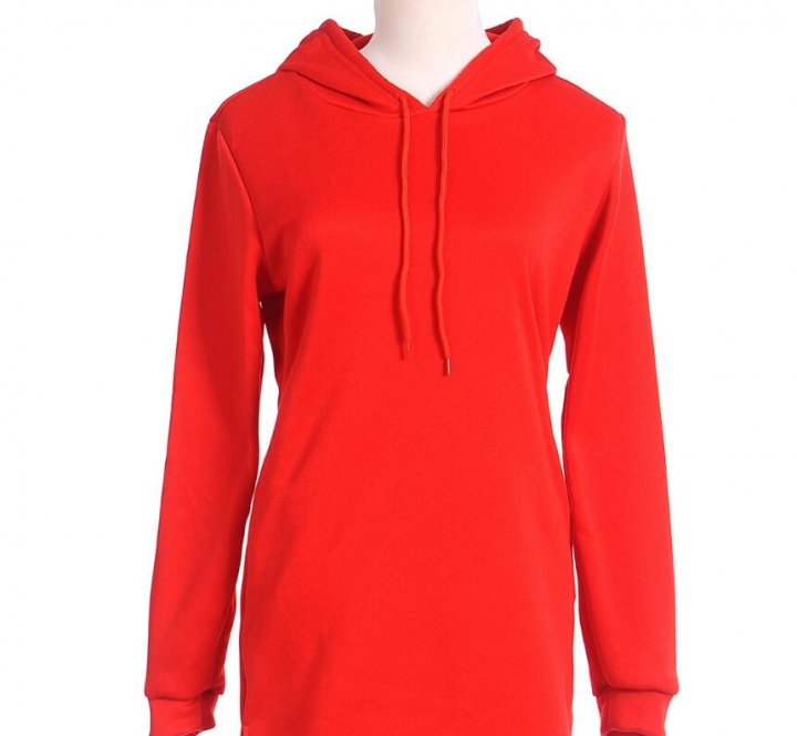 Women Long Sleeve Autumn Winter Ladies Hoodie Dress Casual Hooded Pockets Sportwear Female Fashion