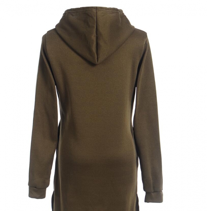 Women Long Sleeve Autumn Winter Ladies Hoodie Dress Casual Hooded Pockets Sportwear Female Fashion