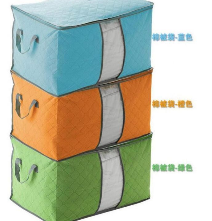 Qualify Storage Bag Portable Organizer Non Woven Underbed Pouch Box Bamboo Clothing Storaging Bag