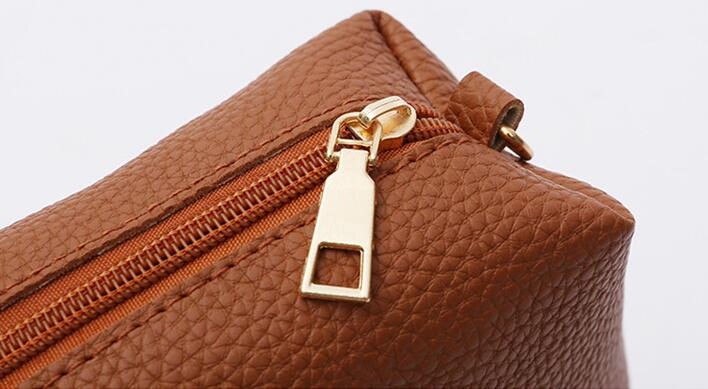 Women Bag 4 Set Top-Handle Big Capacity Female Tassel Handbag Purse Ladies PU Leather Crossbody Bag