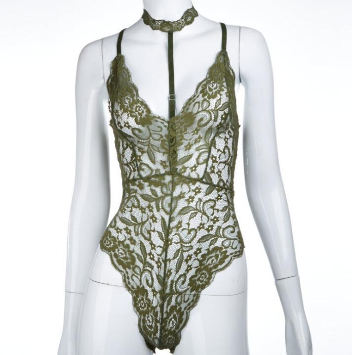 Porn Sexy Lingerie Hollow Out Deep V Bandage Lace Dress Erotic Lingerie Sexy Underwear Nightwear