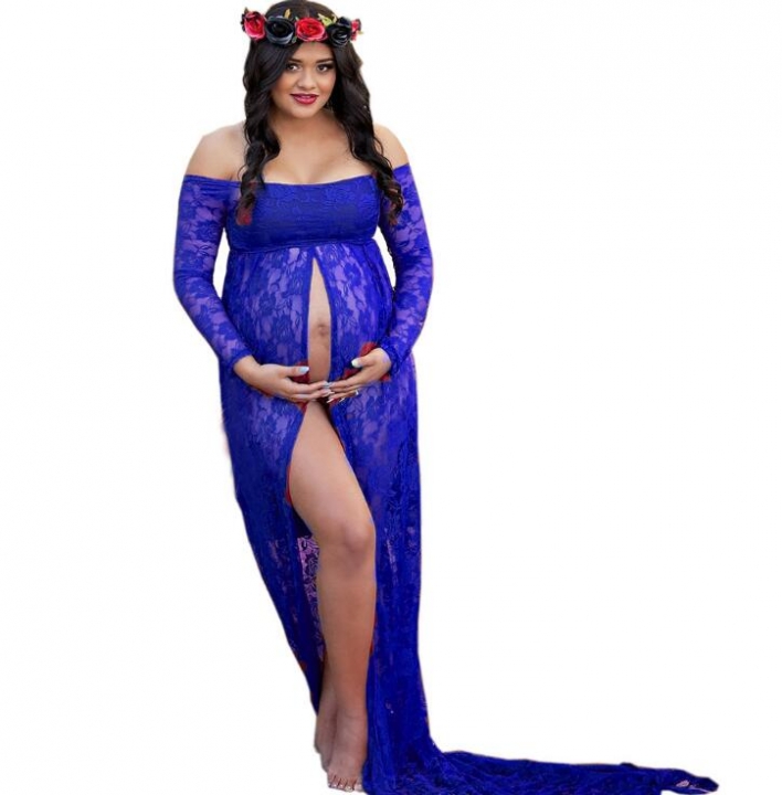 maternity photography props gown Lace Maternity Dress Fancy shooting photo pregnant dress Plus