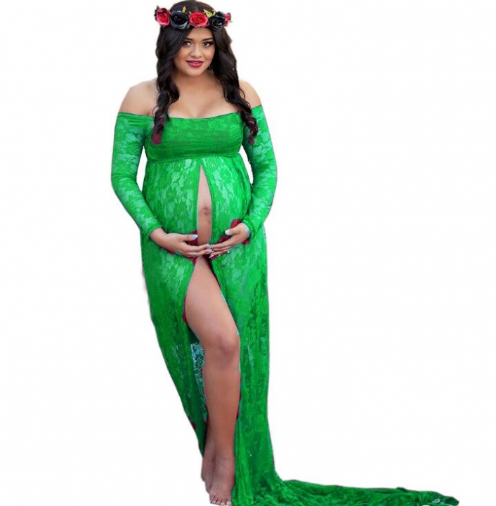 maternity photography props gown Lace Maternity Dress Fancy shooting photo pregnant dress Plus