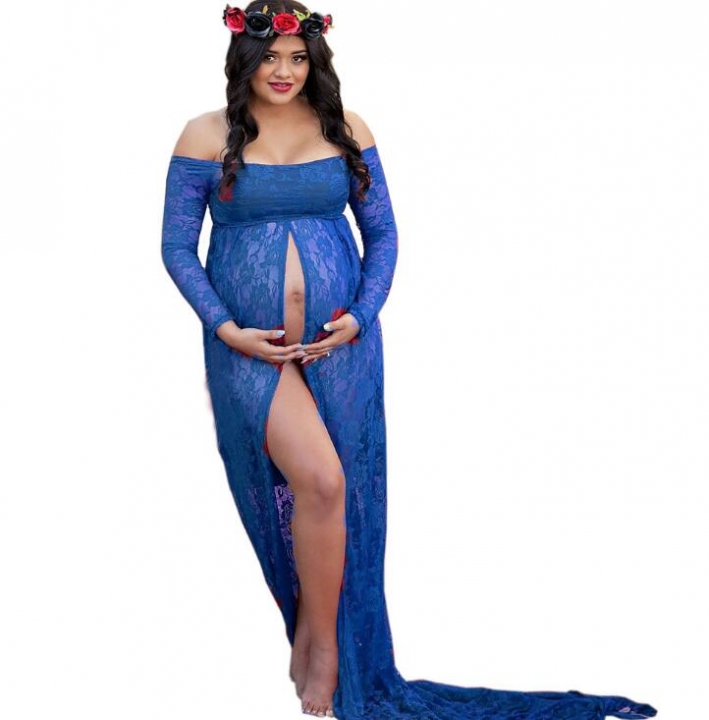 maternity photography props gown Lace Maternity Dress Fancy shooting photo pregnant dress Plus