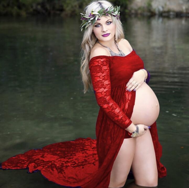 maternity photography props gown Lace Maternity Dress Fancy shooting photo pregnant dress Plus