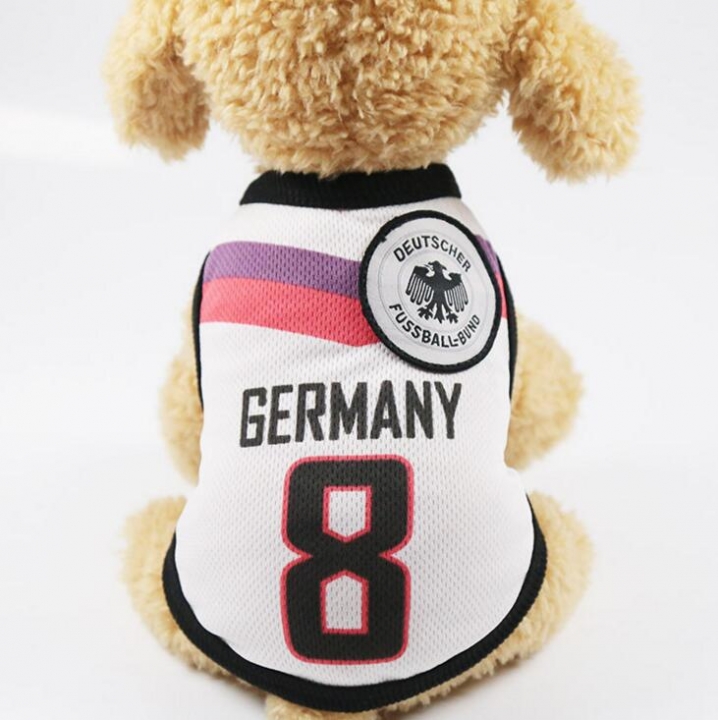 Sports Dog Vest Cat Shirt Pet Clothing Cotton Sweatshirt Football Jersey Dog Clothes For Dogs XS-6XL