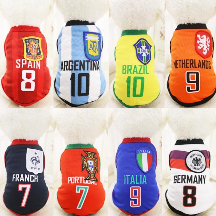 Sports Dog Vest Cat Shirt Pet Clothing Cotton Sweatshirt Football Jersey Dog Clothes For Dogs XS-6XL