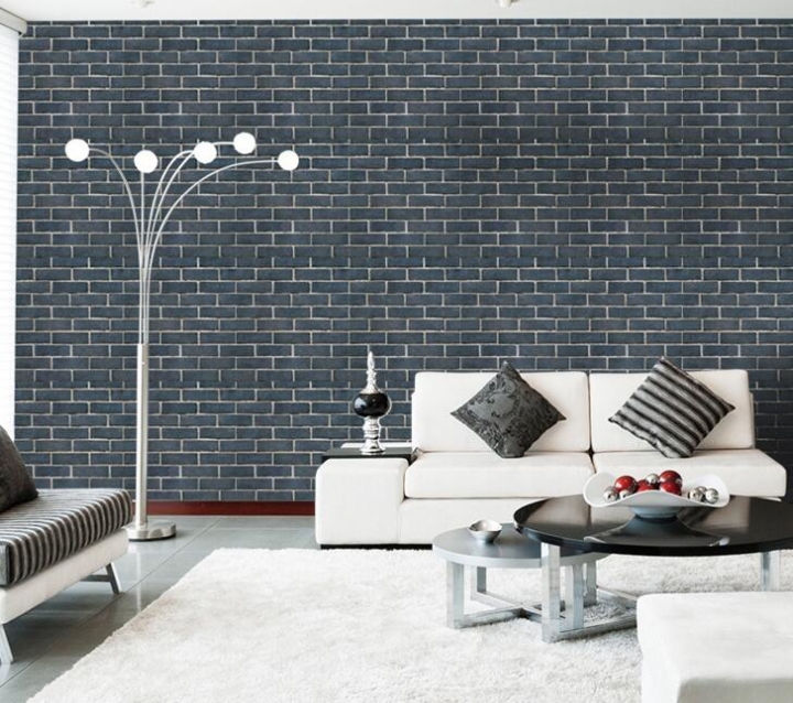 Rustic Vintage 3D Faux Brick Wallpaper Roll Vinyl PVC Retro Industrial Loft Wall Paper  Washable