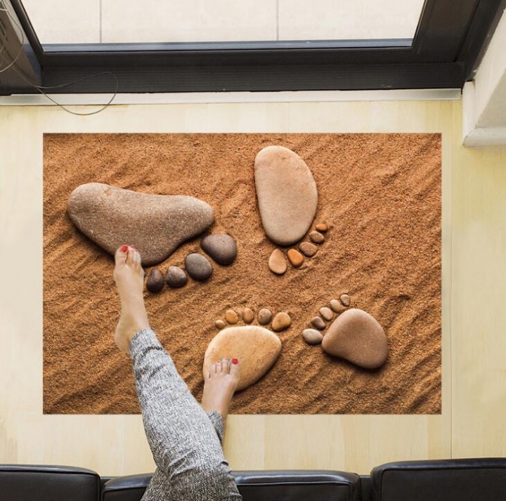 New 3D Labels On Floor Poster Wall Sticker Pebbles Anti-skid Floor Stickers Home Decor Accessories