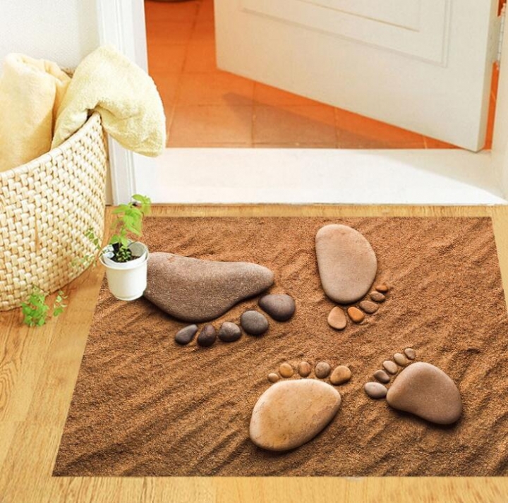 New 3D Labels On Floor Poster Wall Sticker Pebbles Anti-skid Floor Stickers Home Decor Accessories