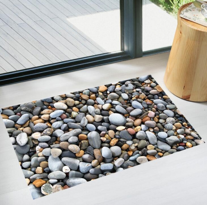 New 3D Labels On Floor Poster Wall Sticker Pebbles Anti-skid Floor Stickers Home Decor Accessories