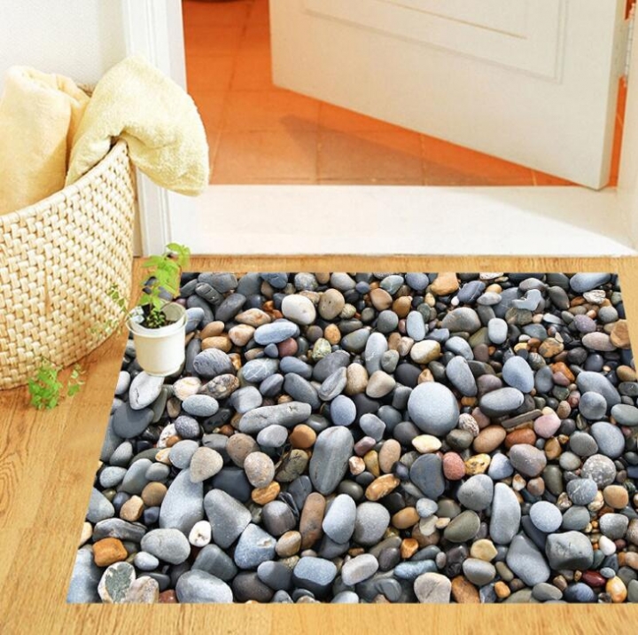 New 3D Labels On Floor Poster Wall Sticker Pebbles Anti-skid Floor Stickers Home Decor Accessories