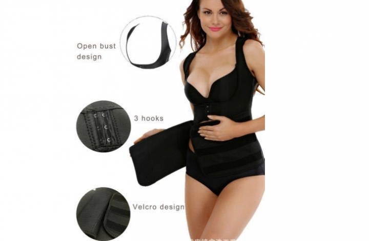 NEW Neoprene Sauna Vest Body Shaper Slimming Waist Trainer Shapewear Adjustable Sweat Belt Corset